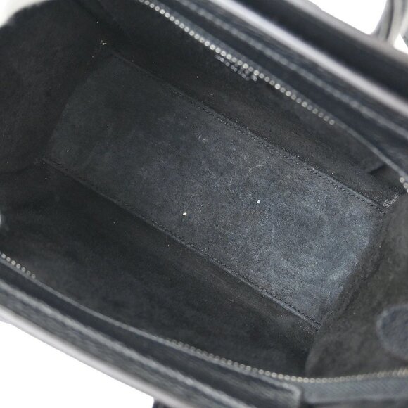 Celine Black Calf Nano Luggage Tote Bag S-AT-4126 S-BG-4146 154891 - Picture 8 of 10